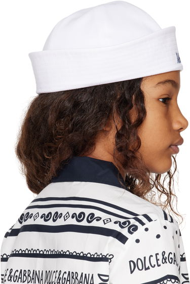 Hat Dolce & Gabbana Dolce&Gabbana Embroidered-Logo Sailor Hat Hvid | LB5H53 G7O3B, 2