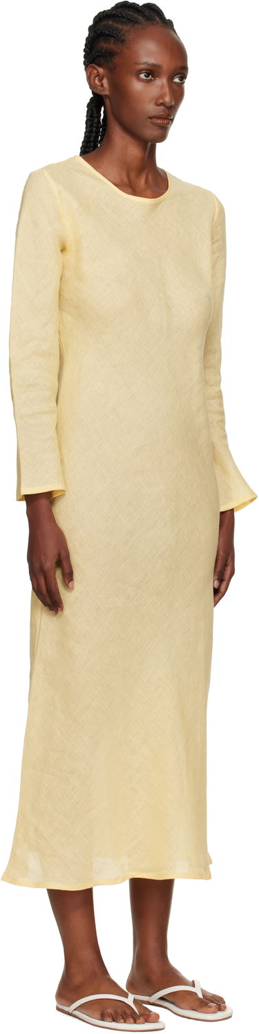 Kjole Baserange Baserange Dydine Long Sleeve Maxi Dress Gul | DRDYL-FL-AU25, 1