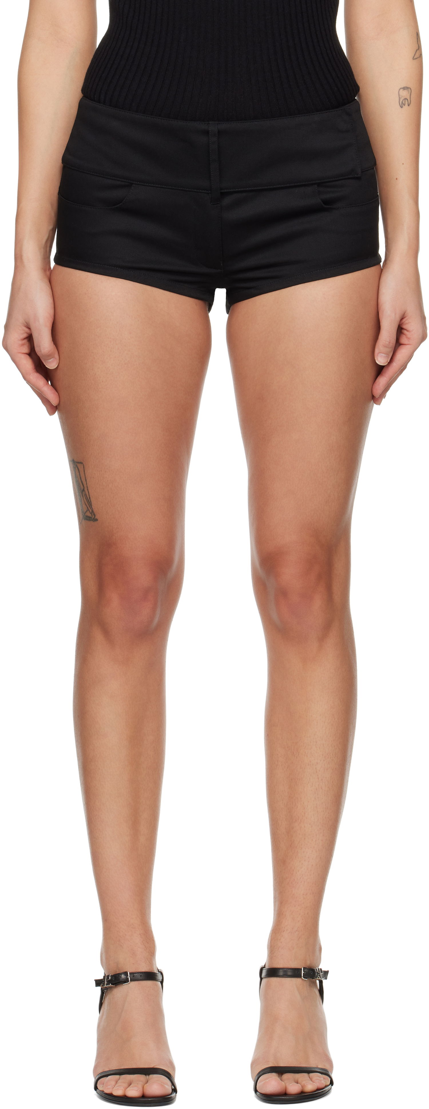 Shorts Courrèges Courrèges Belted Mini Shorts Sort | 125CSH048PL0178, 0