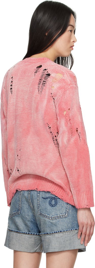 Sweater R13 R13 Distressed Boyfriend Cardigan Lyserød | R13WY237-Y201B, 2