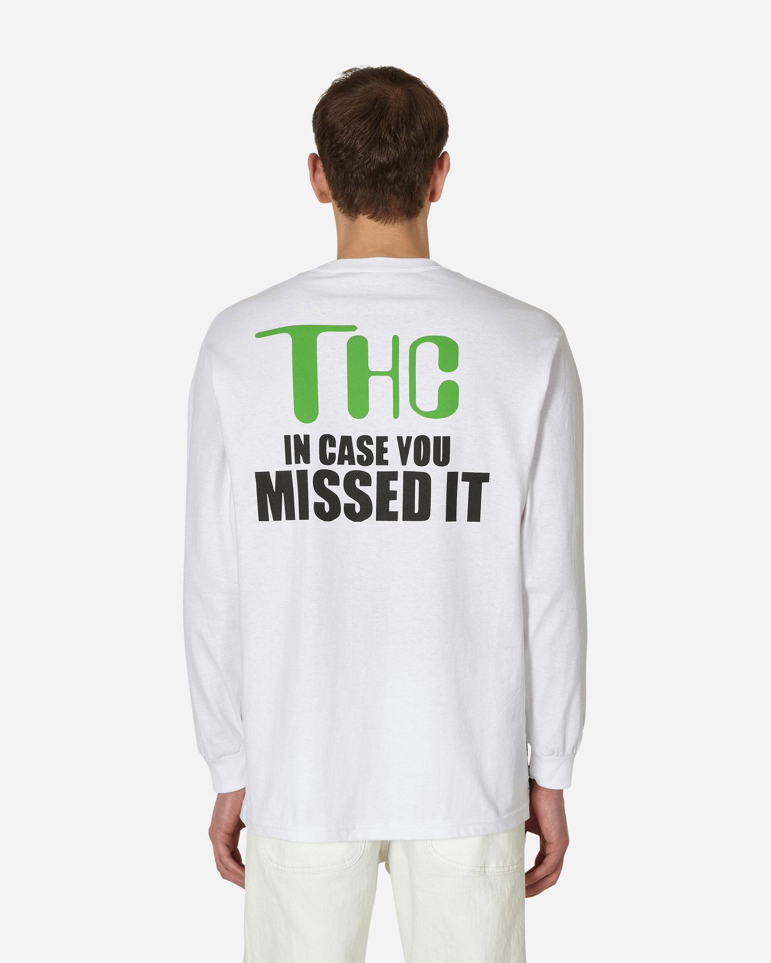 T-shirt Pleasures THC Longsleeve T-Shirt Hvid | P23SP054 WHITE, 1