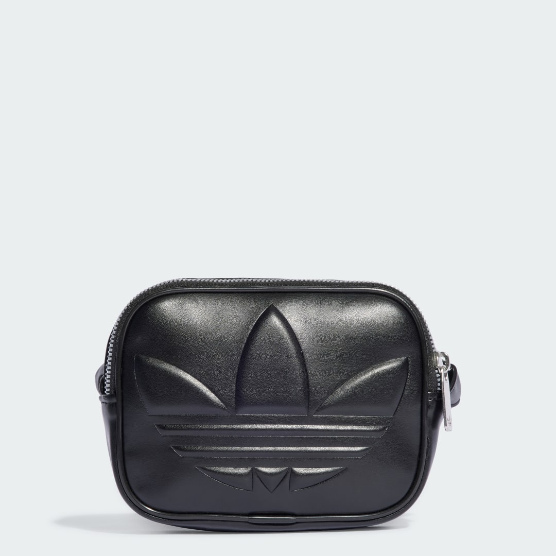Rejsetaske adidas Originals Polyurethane Embossed Trefoil Mini Airliner Bag Sort | IT7379, 1