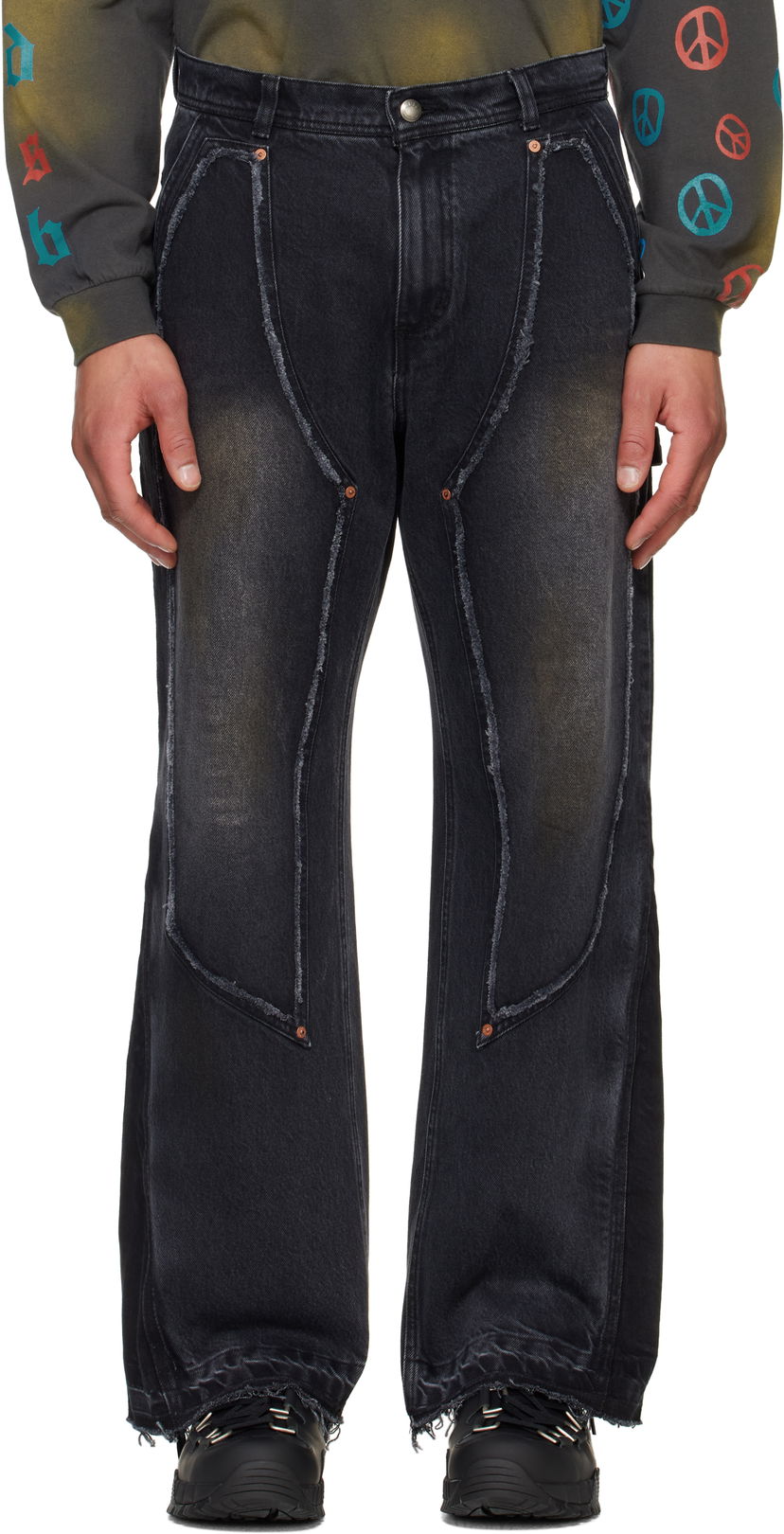 Jeans Andersson Bell Andersson Bell Rodeo Carpenter Wide Jeans Sort | apa792m