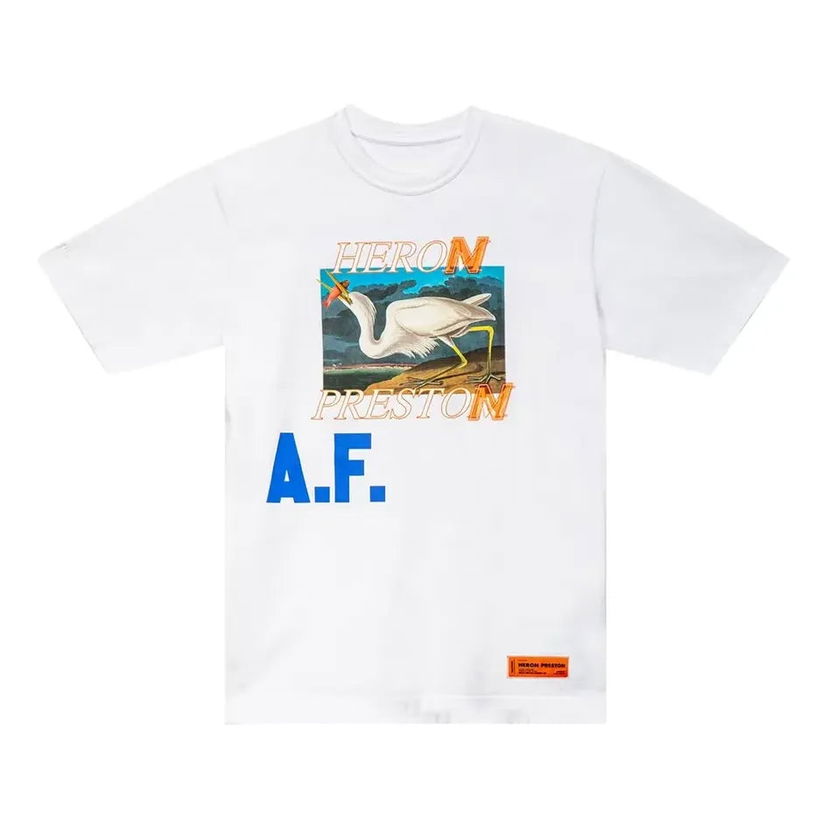 T-shirt HERON PRESTON Heron Preston Heron AF Graphic T-Shirt Hvid | HMAA020R21JER0020145