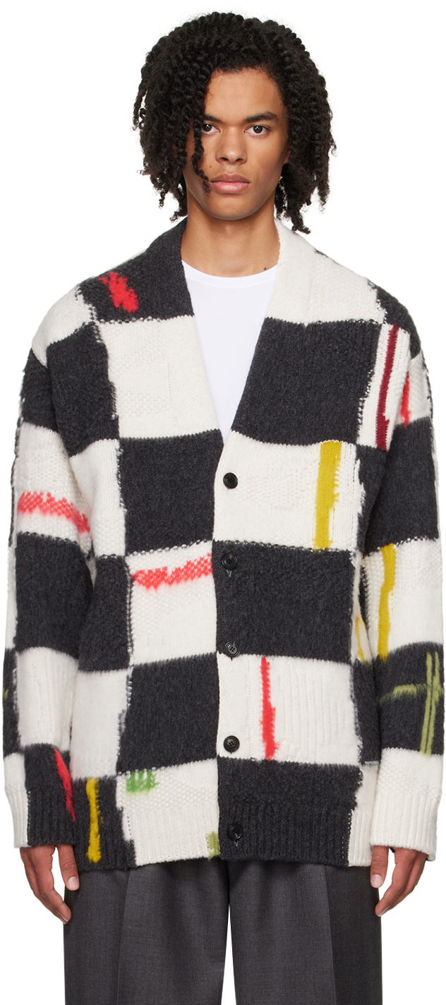 Sweater ZEGNA ZEGNA x The Elder Statesman Check Cardigan Flerfarvet | TCW35A6-CRG