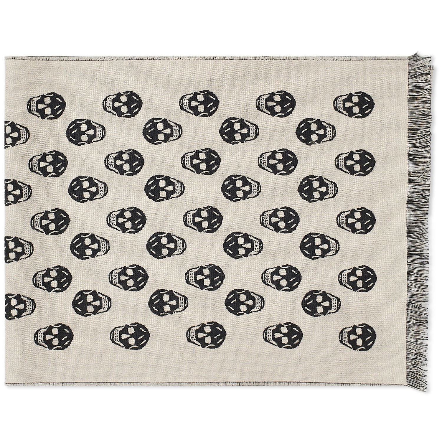Tørklæde Alexander McQueen Reversible Skull Scarf Beige | 6244254226Q-9960, 0