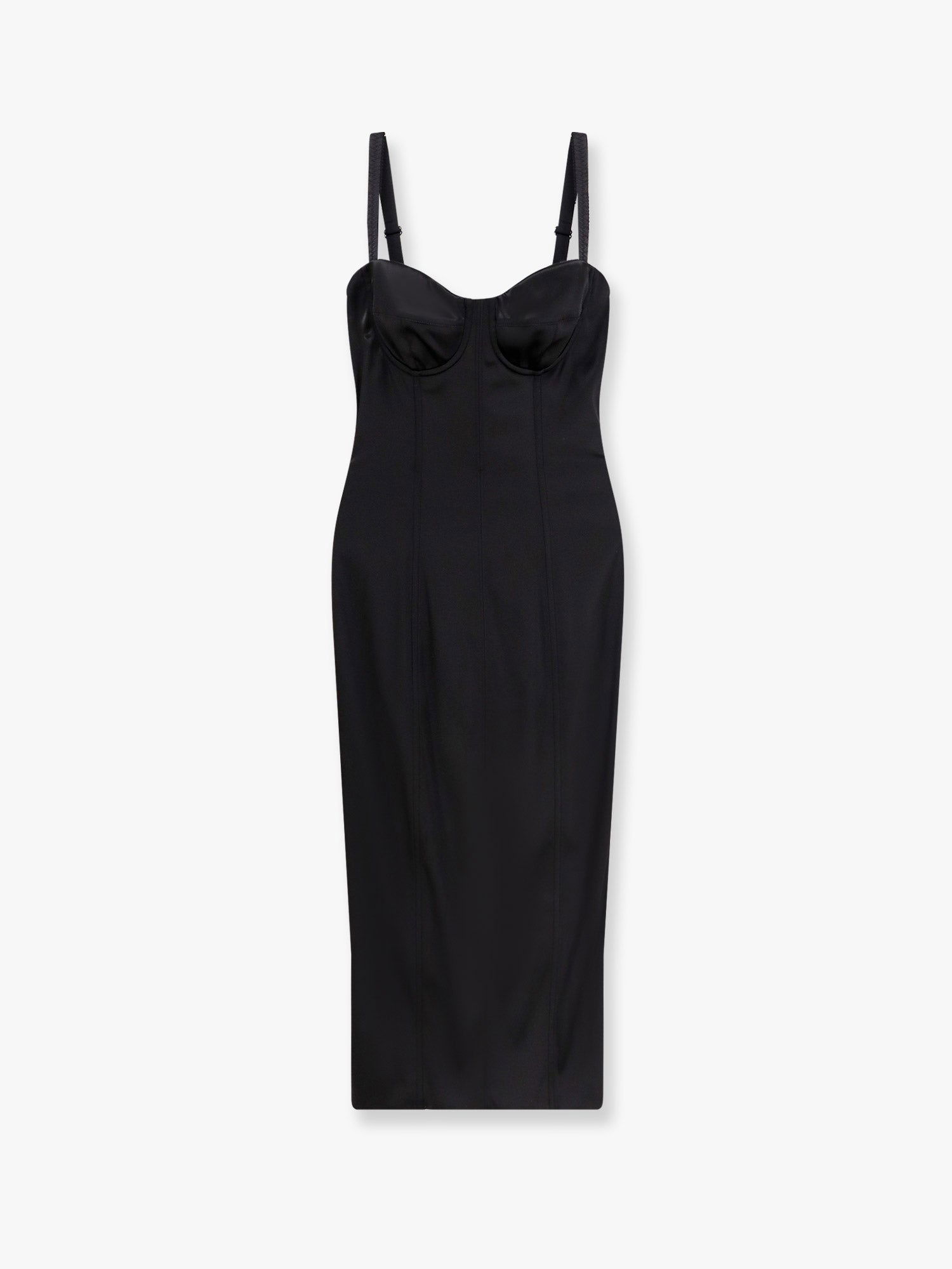 Kjole Dolce & Gabbana Dolce & Gabbana Fitted Midi Dress Sort | F6DIHTFURADN0000, 0