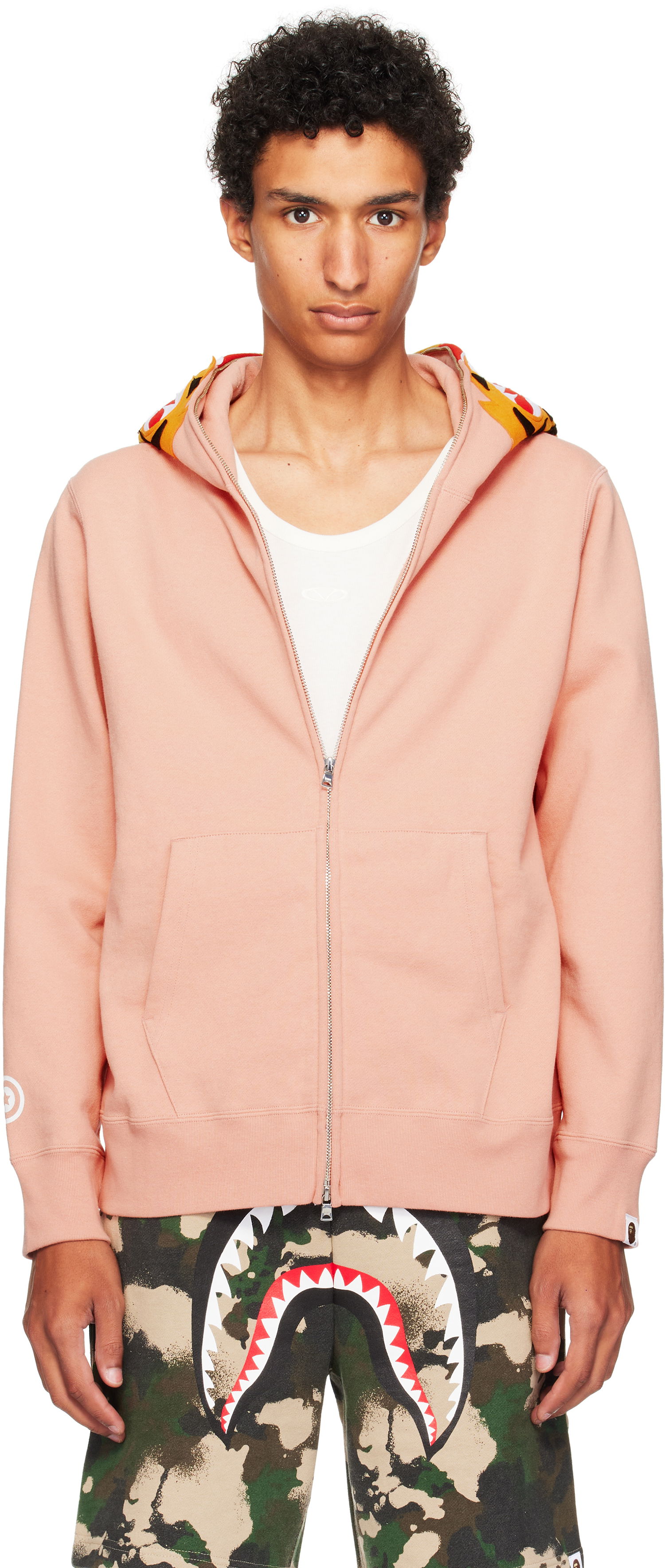 Sweatshirt BAPE Tiger Full Zip Hoodie Lyserød | 001ZPL301006M, 0