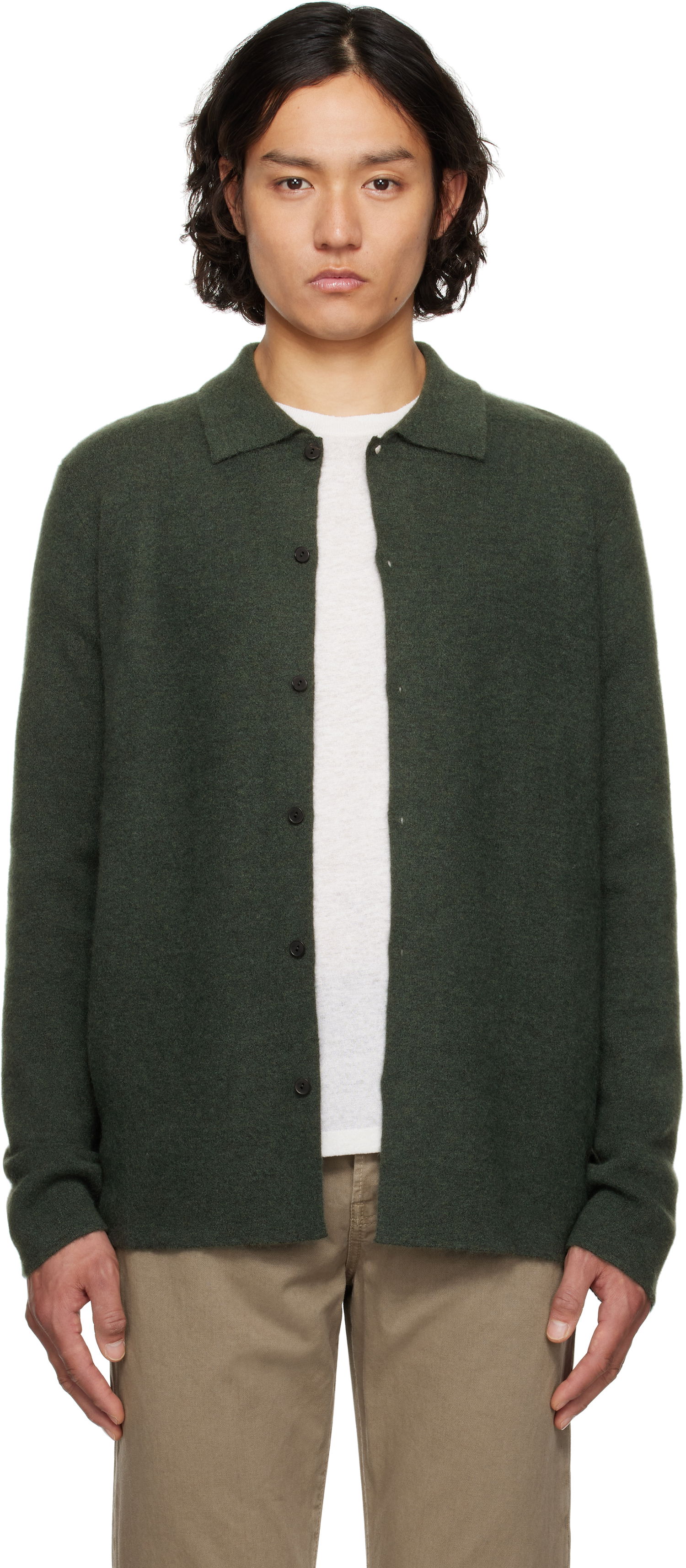 Sweater The Row The Row Iverson Cardigan Grøn | 874-Y363, 0