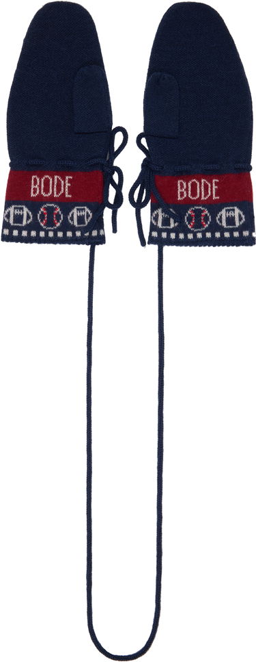 Handsker Bode Jacquard Mittens Blå | MRF24KA022, 1