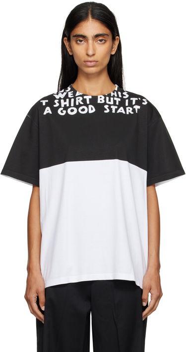 T-shirt Maison Margiela MM6 Maison Margiela Two-Tone T-Shirt Sort | SH2GC0033 M20048, 0