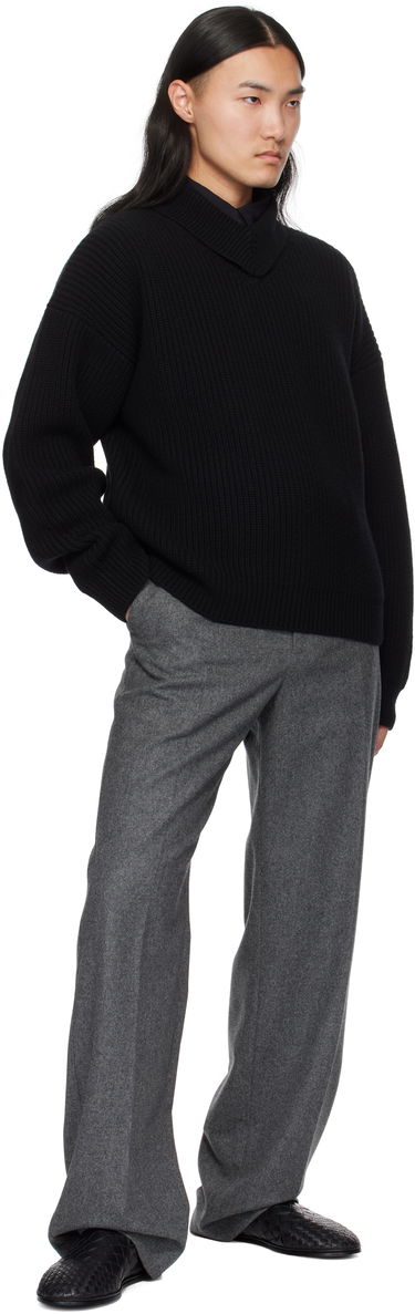 Sweater Bottega Veneta Veneta Wool & Cashmere Rib Turtleneck Sort | 812511V4VY01000, 3