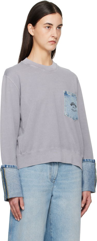 Sweater Moschino Moschino Jeans Denim Detail Sweatshirt Grå | 251K11709, 1