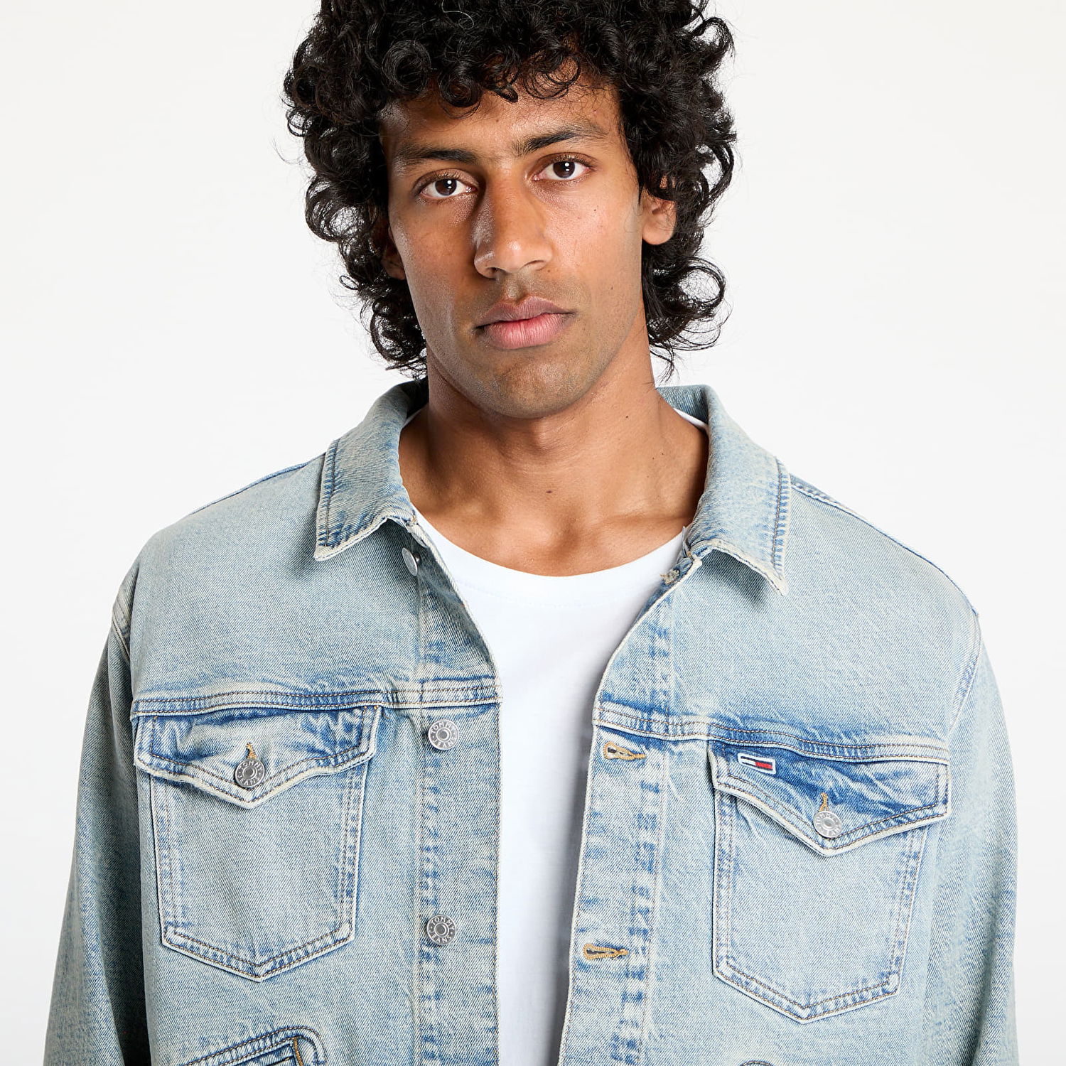 Jakke Tommy Hilfiger Tommy Jeans Isaac Relaxed Trucker Denim Jacket Blå | DM0DM21051 1A5, 1