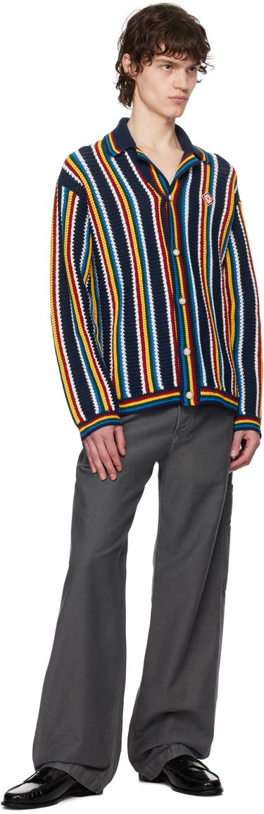 Sweater Casablanca Casablanca Stripe Crochet Cardigan Flerfarvet | MPS25-KW-836-01, 3