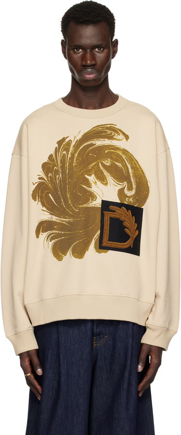 Sweatshirt Dries Van Noten Dries Van Noten Appliqué Sweatshirt Beige | 251-021166-1610, 0
