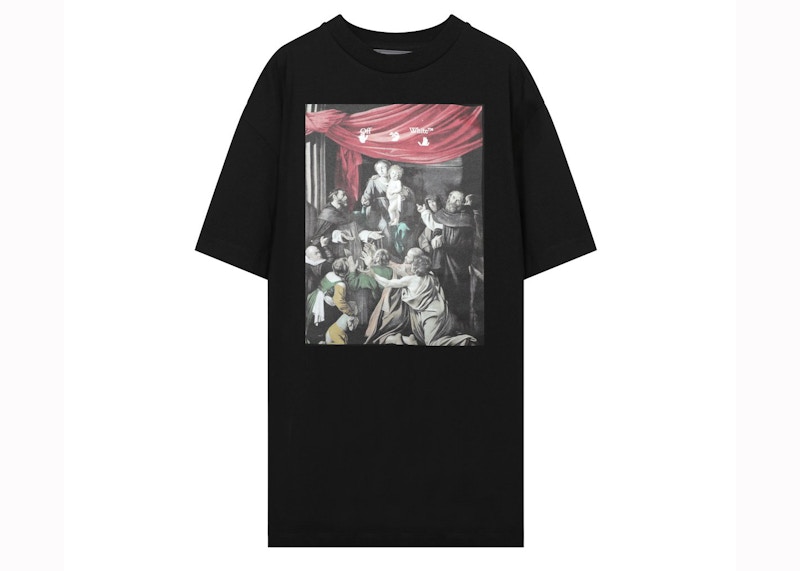 T-shirt Off-White Caravaggio Painting T-shirt Black Sort | OMAA027E20JER0081010