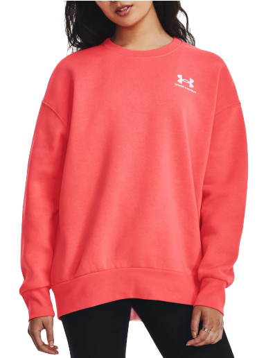 Sweatshirt Under Armour UA Essential Fleece Oversized Crew Rød | 1379475-690