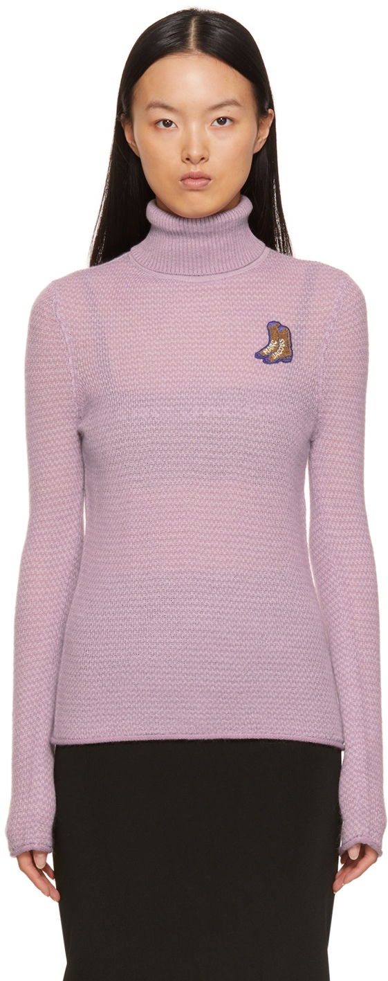 Sweater Marc Jacobs Marc Jacobs The Tuckstitch Turtleneck Sweater Lilla | N603W07RE21