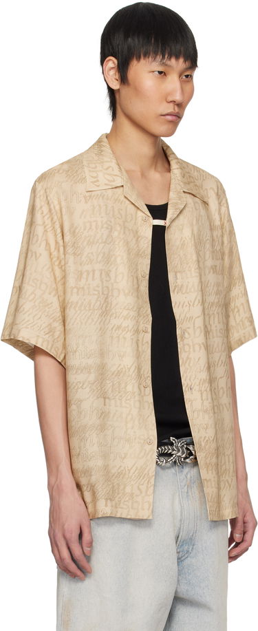 Skjorte MISBHV MISBHV All Over Print Viscose Shirt Beige | 250M132, 1