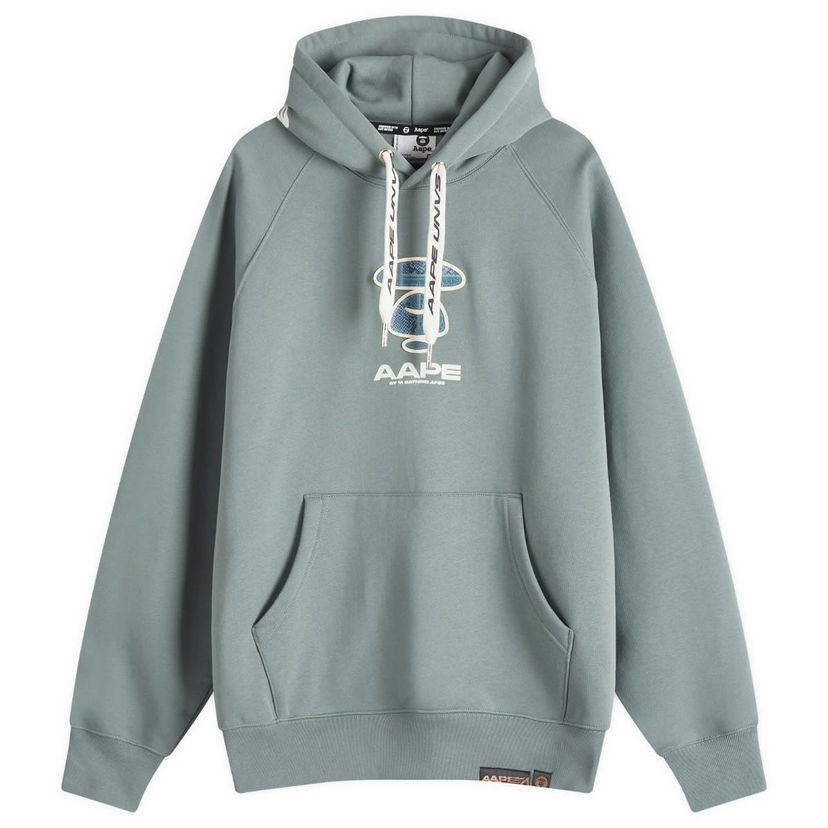 Sweatshirt AAPE by A Bathing Ape AAPE Croc Chest Badge Hoody Grøn | AAPSWMB357XXNGRN