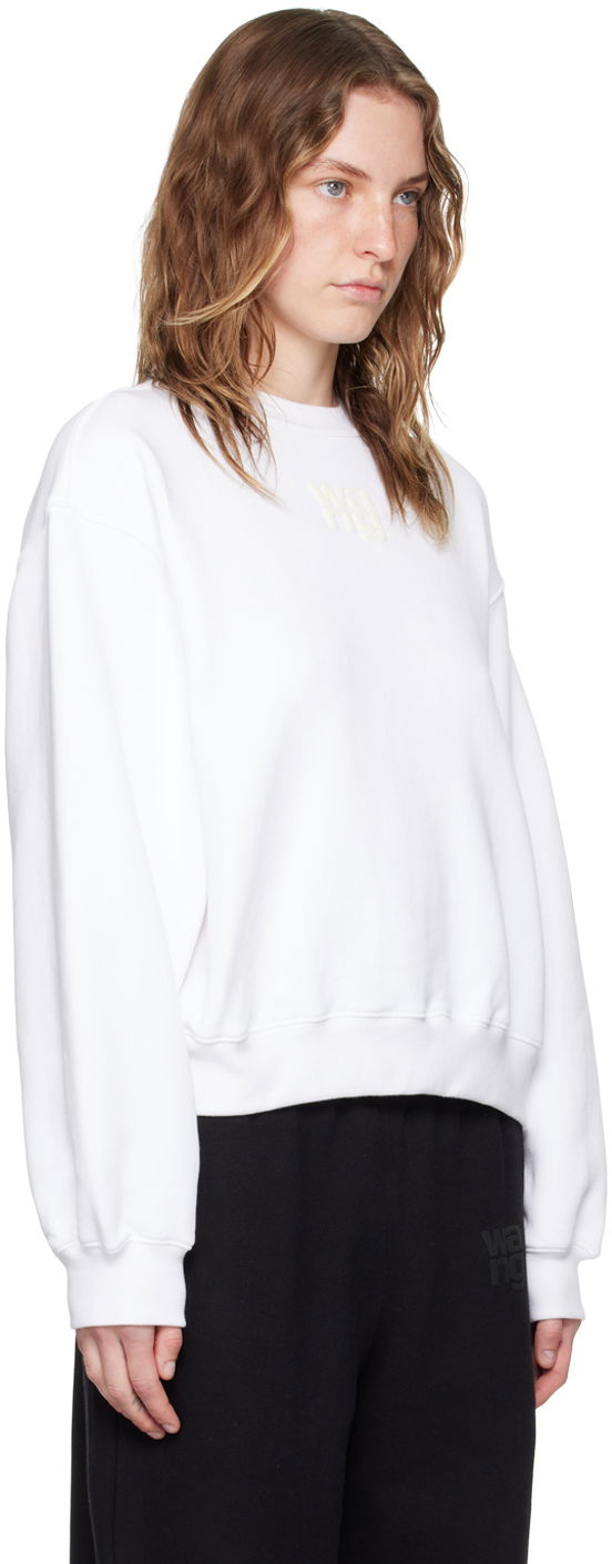 Sweatshirt Alexander Wang Puff Logo Sweatshirt Hvid | 4CC3241508, 1