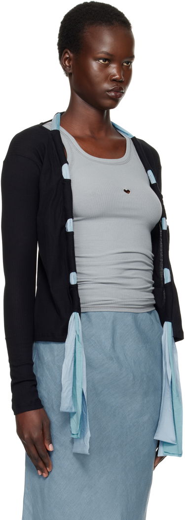 Sweater Baserange Circ Black & Blue Cardigan Sort | TOCC-RB-SP25, 1