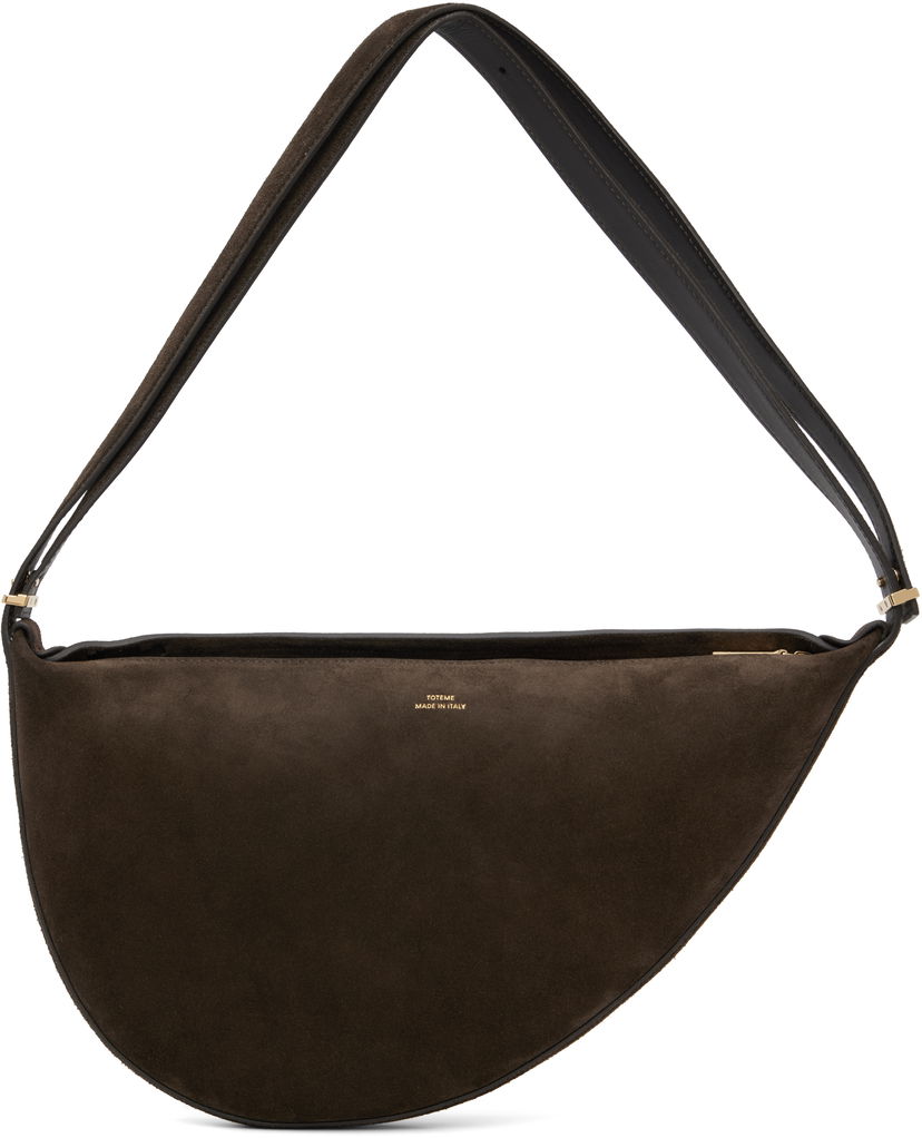 Skuldertaske TOTEME TOTEME Suede Scooped Sling Bag Brun | 252-WAL2276-LE0004