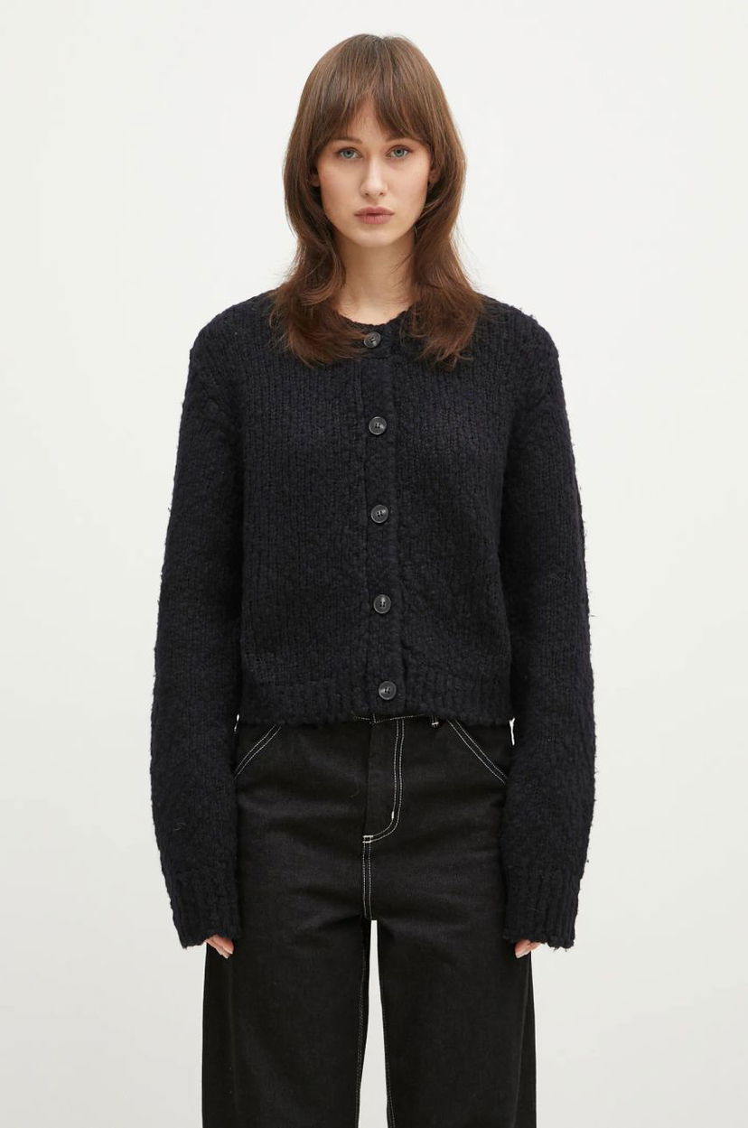 Sweater Samsoe Samsoe Samsoe Samsoe Sameryem Wool Cardigan Sort | F24400084