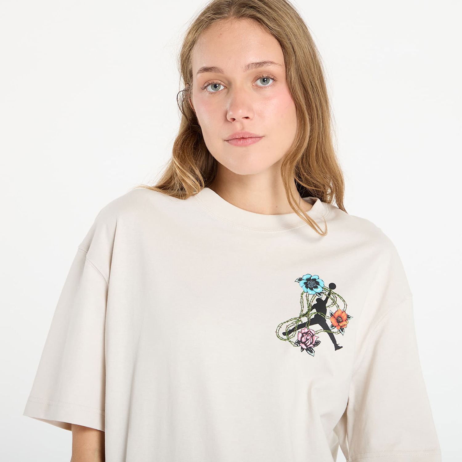 T-shirt Jordan Jordan Flight Oversized Graphic T-Shirt Beige | IH2382-104, 1