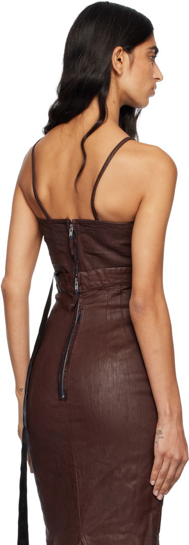 Kjole Rick Owens Rick Owens DRKSHDW Concordians Foil Denim Camisole Brun | DS02E7132 SDSW, 2