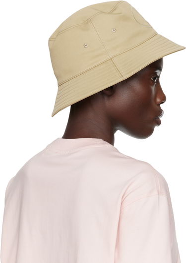 Hat Burberry Burberry Knight Stamp Gabardine Bucket Hat Beige | 8110782, 2