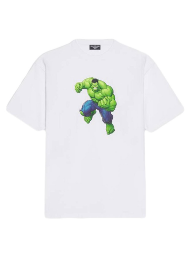 T-shirt Balenciaga Hulk 2021 MARVEL Medium Fit T-shirt Hvid | 612966TLV599000