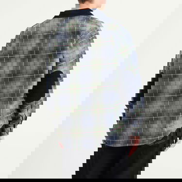 Skjorte BEAMS Corduroy Collar Check Work Shirt, Size Small Grøn | 1111-1242-803-67, 3