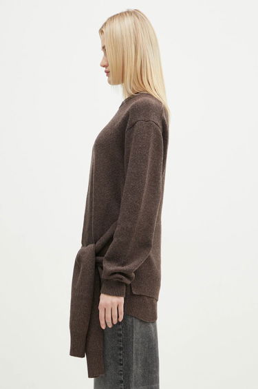 Sweater JW Anderson JW Anderson Draped Tie Front Jumper Brun | KW1263.YN0384.958, 1