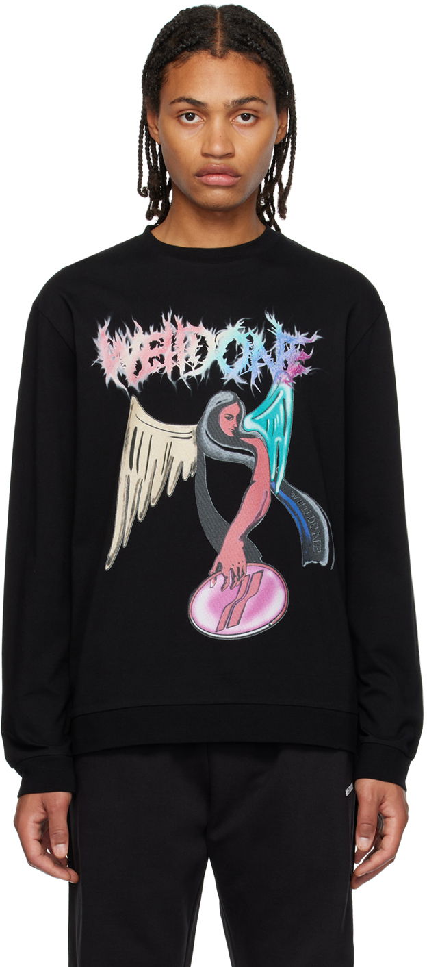 Sweatshirt We11done We11done Graphic Print Sweatshirt Sort | WD-TS3-23-785-U-BK, 0
