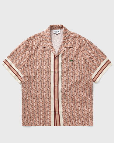 Skjorte Lacoste Lacoste Monogram Relaxed Fit Woven Button-Up Shirt Lyserød | CH9094-F9I, 1