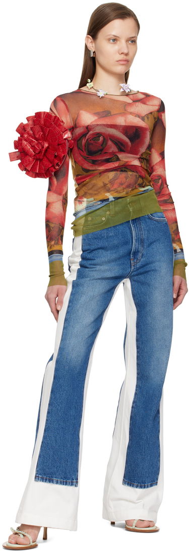 T-shirt Jean Paul Gaultier Jean Paul Gaultier Roses Print Long Sleeve T-Shirt Flerfarvet | 24/25-U-TO132-T547-403050, 3
