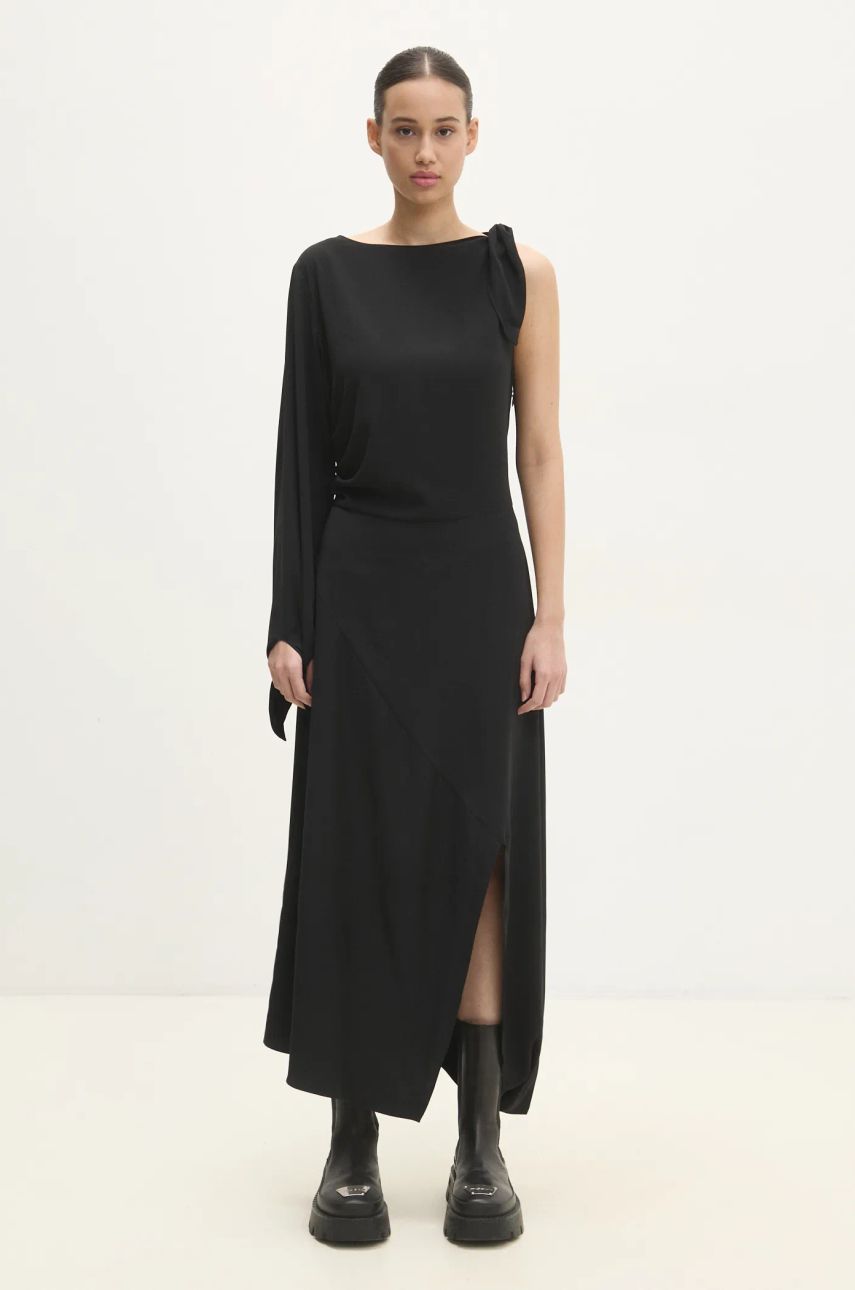 Kjole Samsoe Samsoe Samsoe Samsoe One-Sleeve Maxi Dress Sort | F24400148, 0