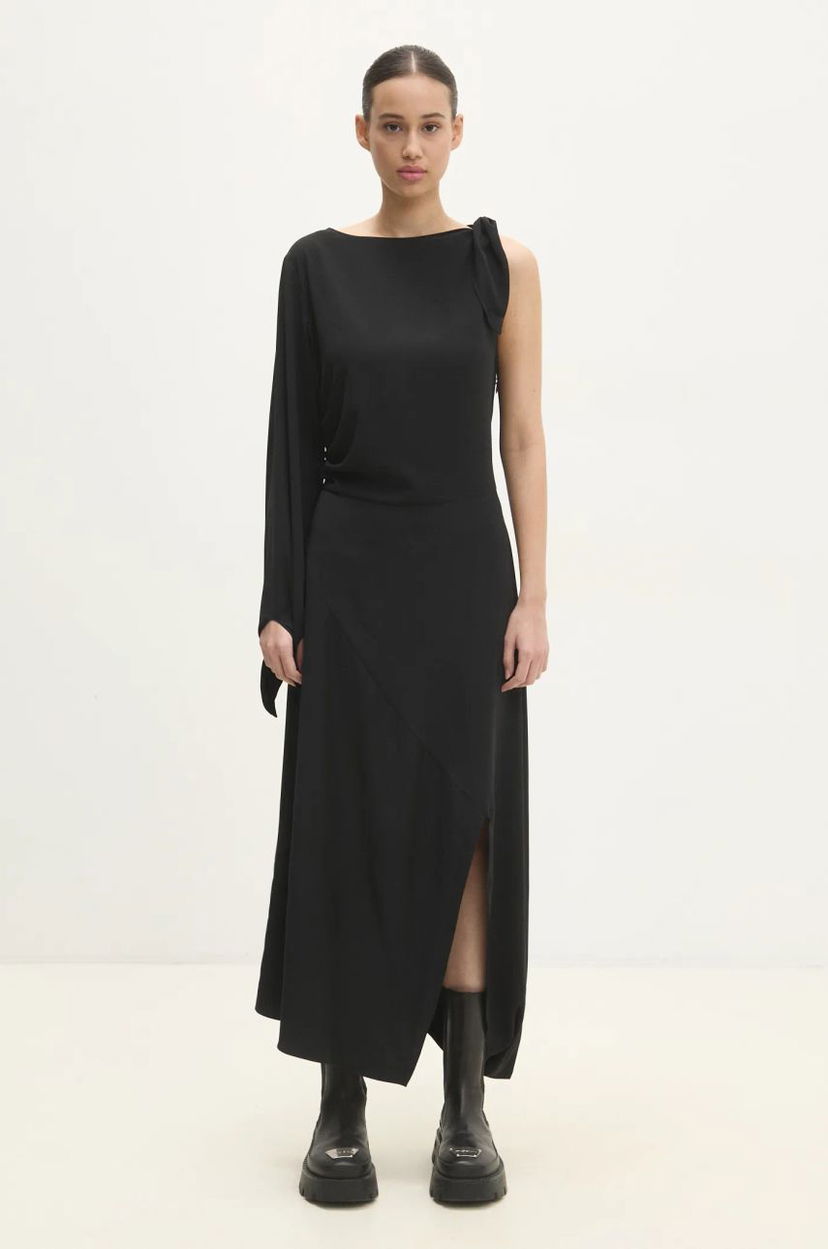 Kjole Samsoe Samsoe Samsoe Samsoe One-Sleeve Maxi Dress Sort | F24400148
