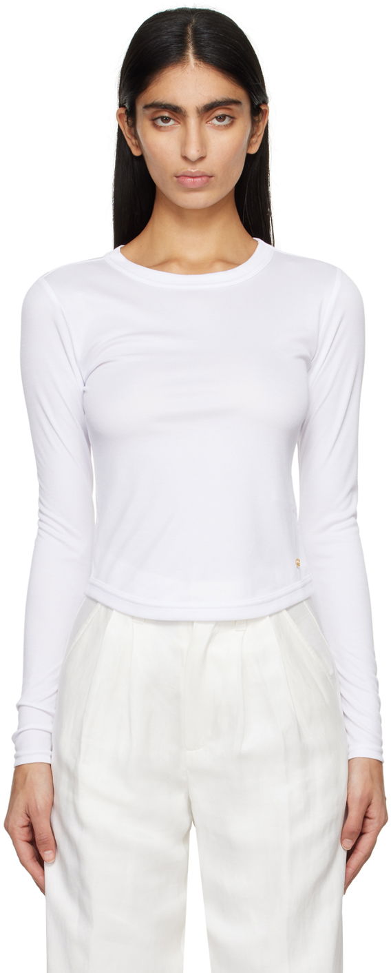 T-shirt Anine Bing Jane Long Sleeve T-Shirt Hvid | A-08-4408-100