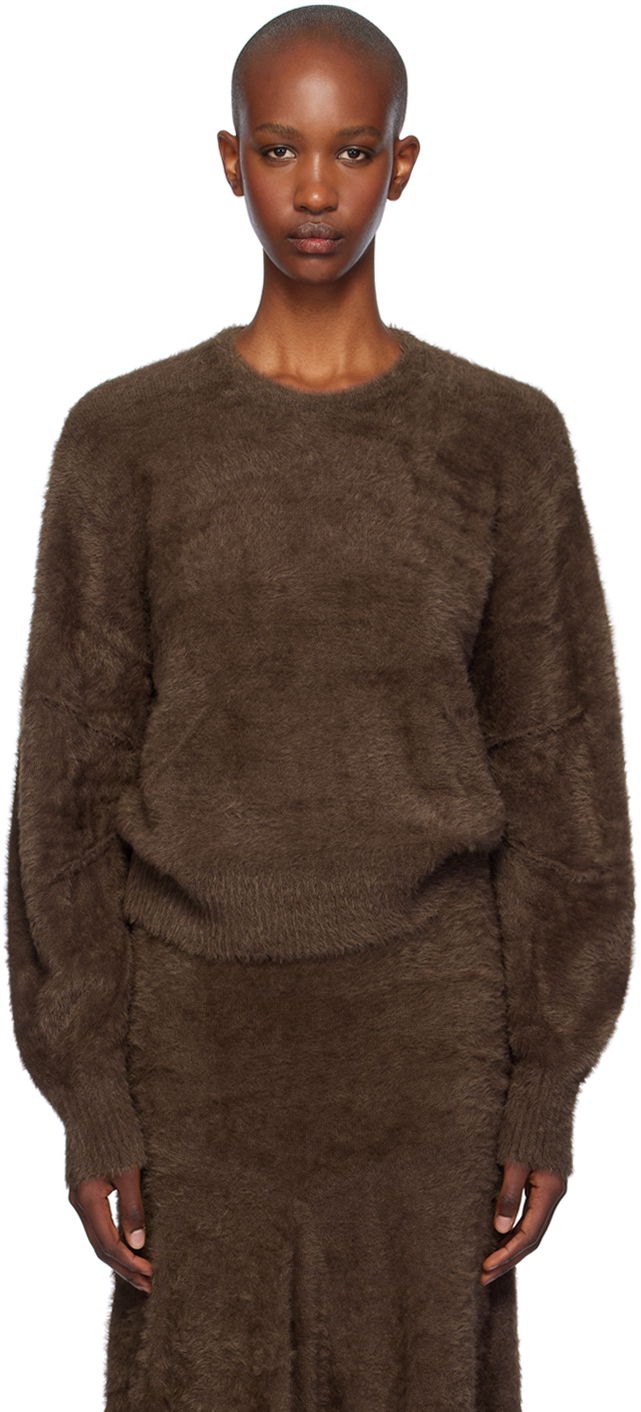 Sweater Helmut Lang Helmut Lang Eyelash Apex Women's Sweater Brun | O06HW707, 0
