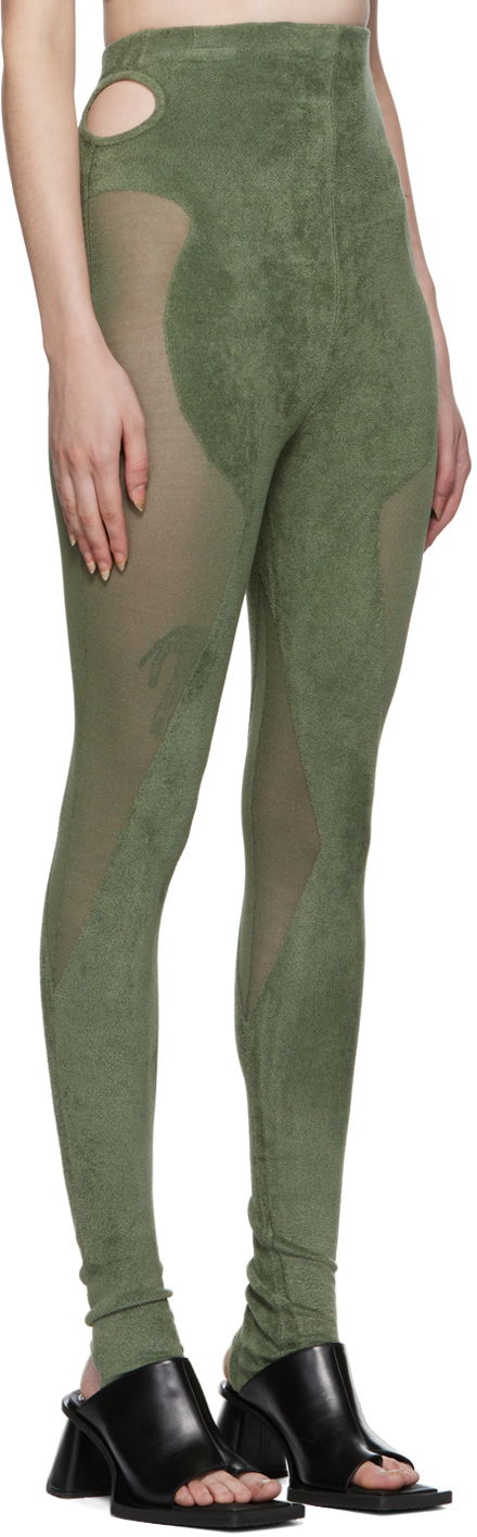Leggings Dion Lee Chenille Leggings Grøn | C7128P22, 1