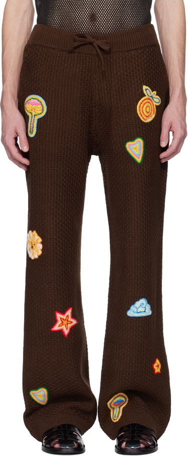 Joggingbukser Casablanca Casablanca Motif Crochet Sweatpants Brun | MS25-KW-915-01, 0