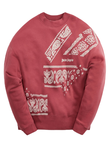 Sweatshirt Palm Angels Bandana Print Crew Bourgogne | PMBA026F21FLE0112805