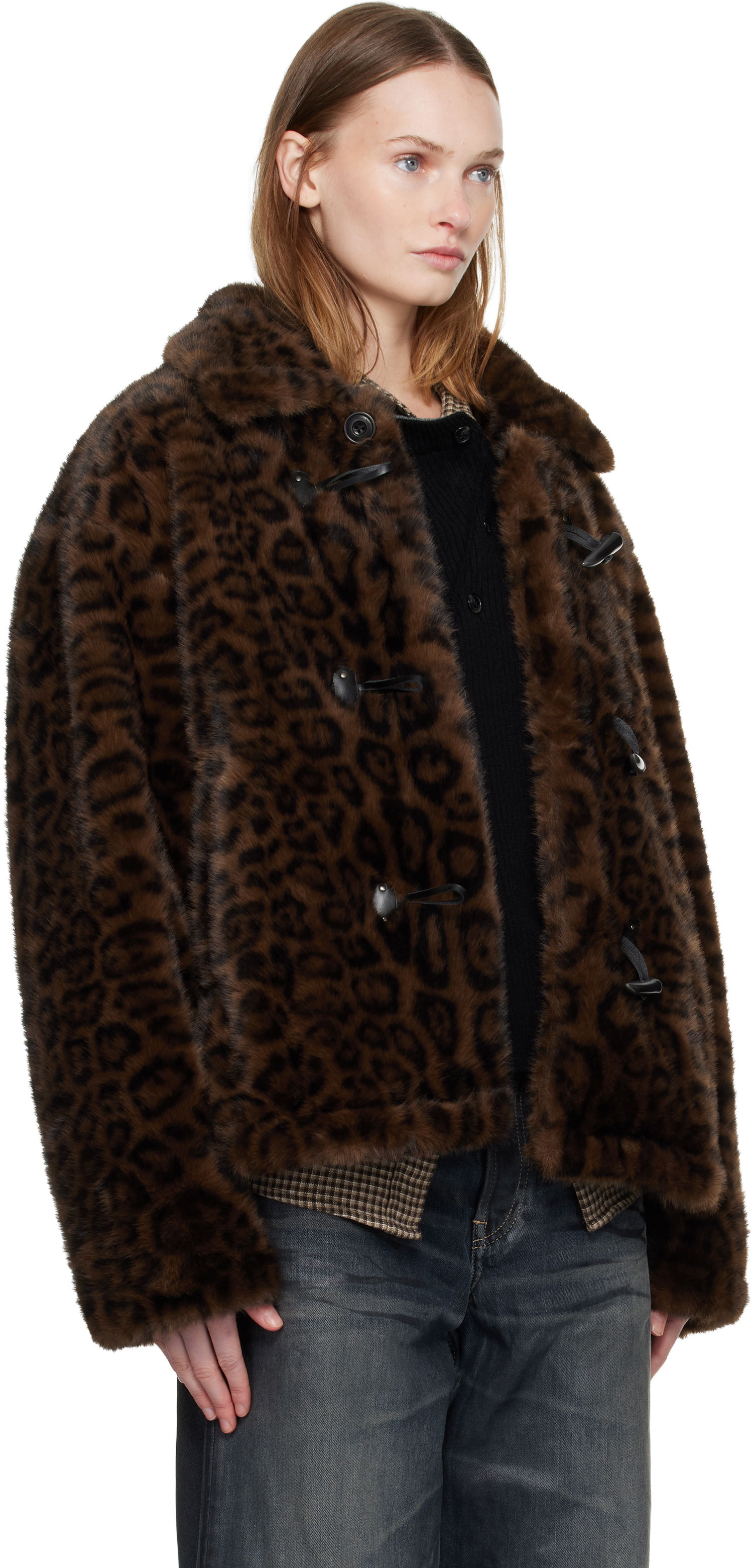 Jakke Andersson Bell Andersson Bell Leopard Fur Duffle Jacket Brun | awa735u, 1