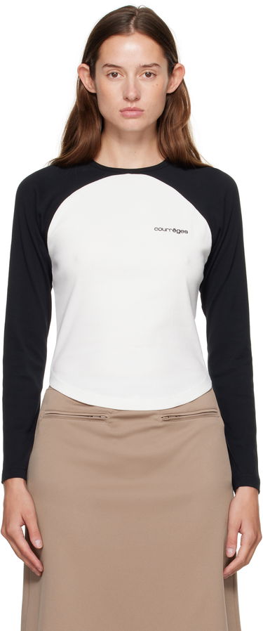 T-shirt Courrèges Courrèges Circle Contrast Long Sleeve T-Shirt Sort | 325JTS228JS0203, 0