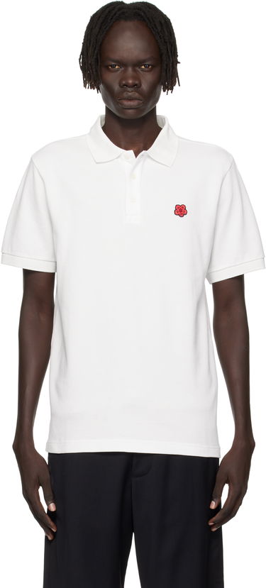 Polo skjorte KENZO Kenzo Paris 'Boke Flower' Slim Fit Polo Hvid | FF65PO1534PU, 0