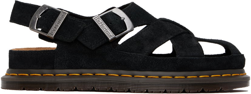 Skopleje Dr. Martens Dr. Martens Archive Fisherman Suede Sandals Sort | 40787001