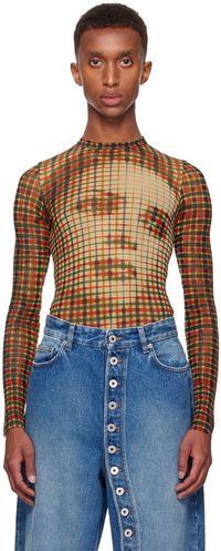 Gaultier Tartan Face Long Sleeve T-Shirt